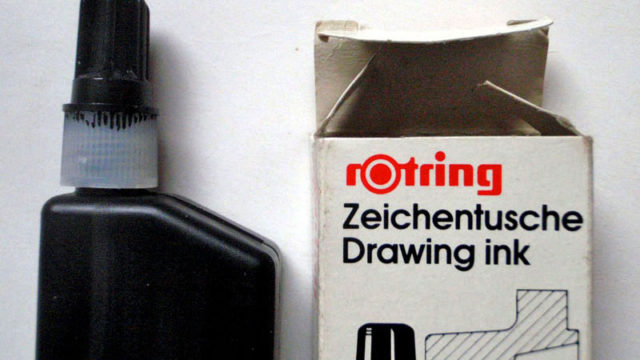 L'encre de Chine, India ink (made in germany).